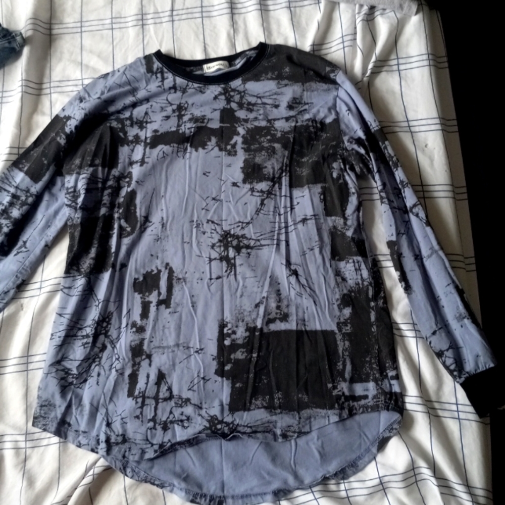 Black and blue long sleeved